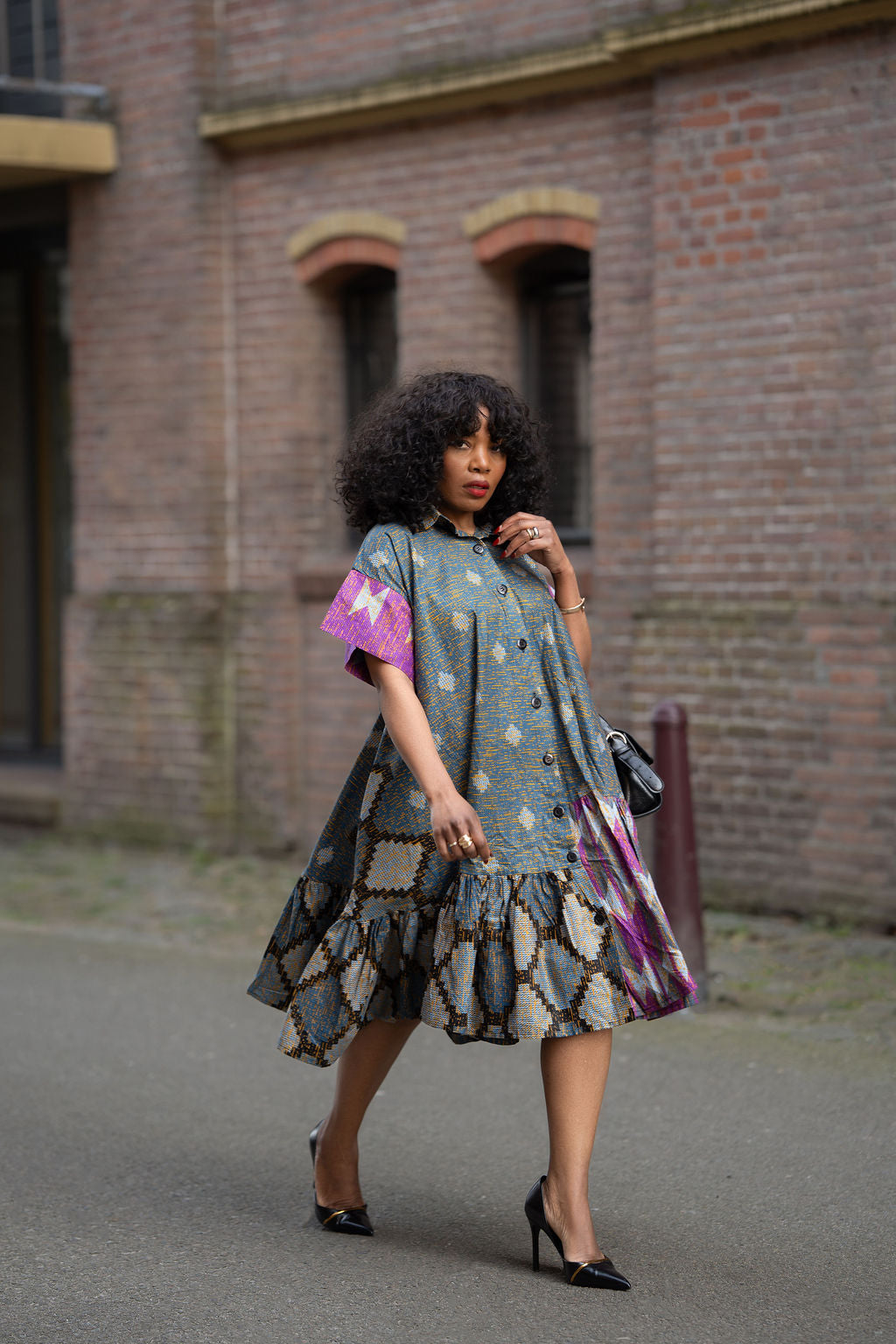 Tolulope Ankara Chic Shirt Dress
