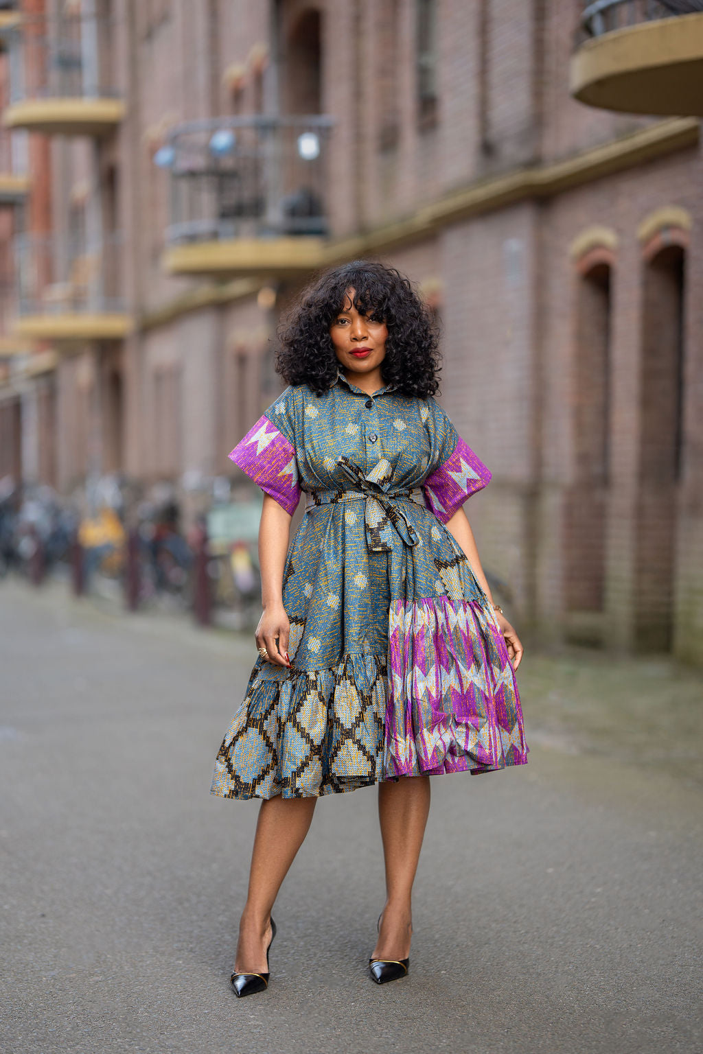 Tolulope Ankara Chic Shirt Dress 2XL