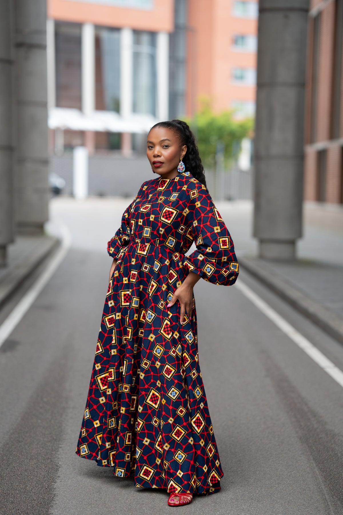 Alana Royal Mosaic Dress