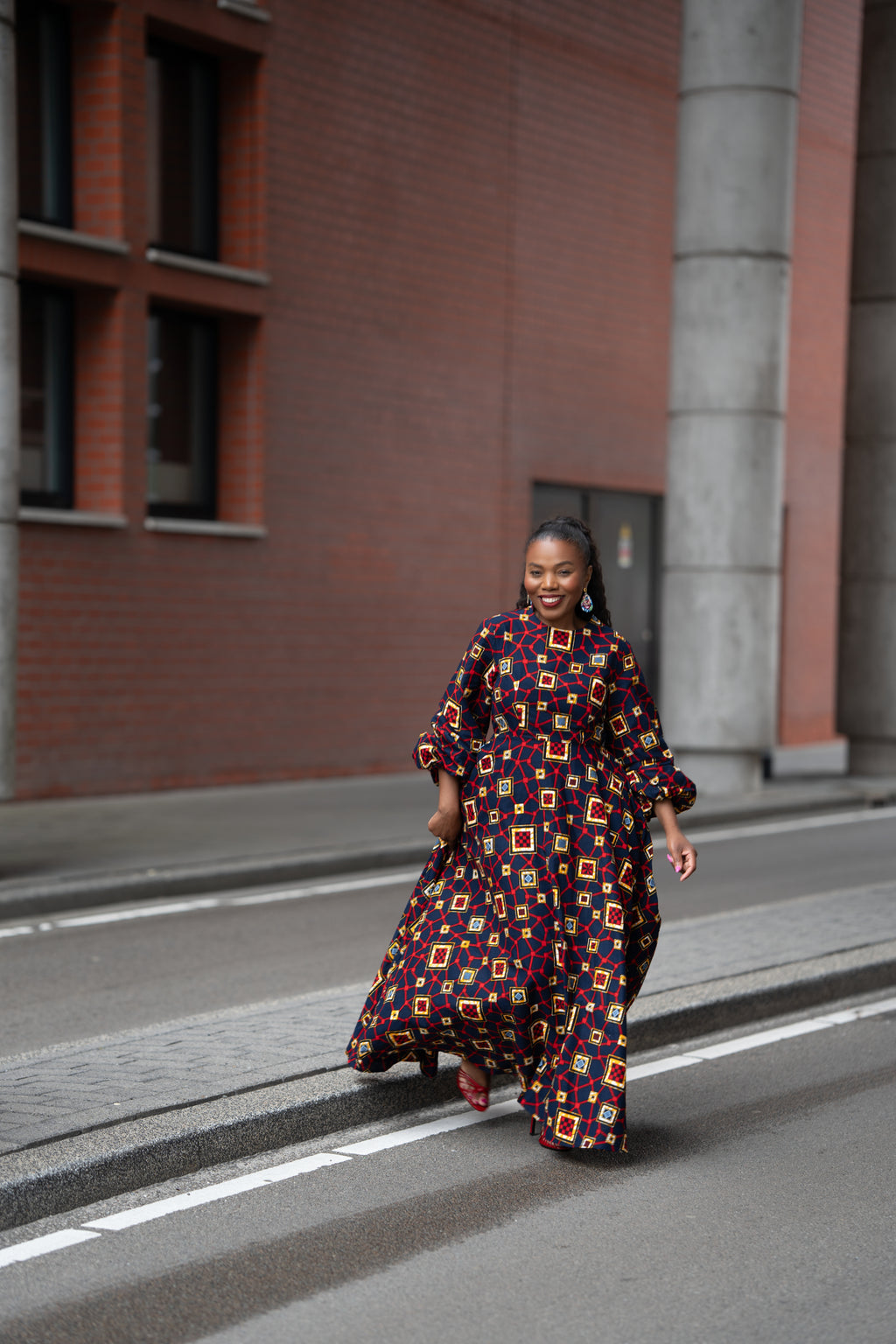 Alana Royal Mosaic Dress
