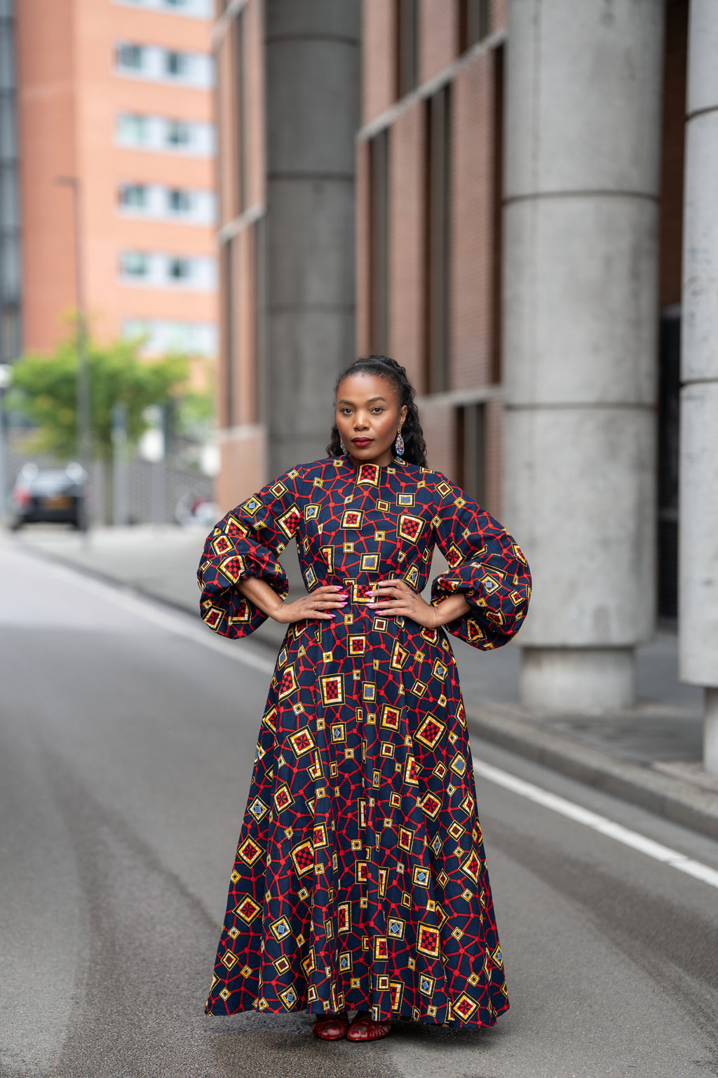 Alana Royal Mosaic Dress