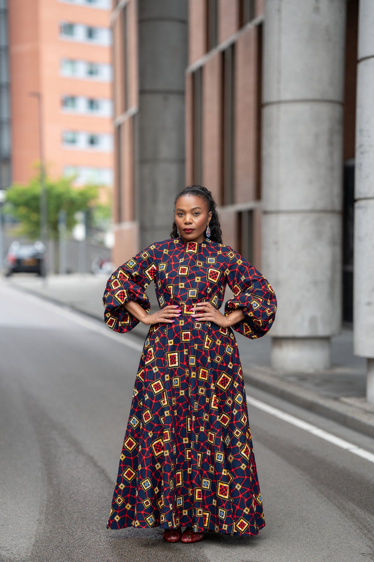Alana Royal Mosaic Dress