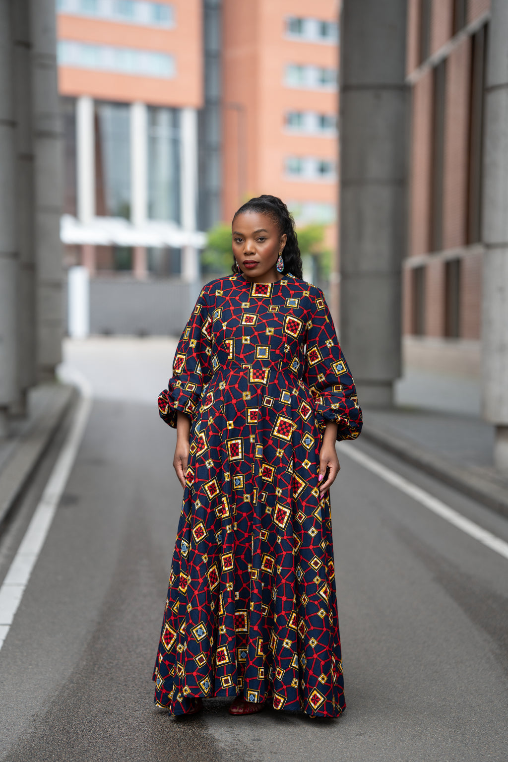 Alana Royal Mosaic Dress