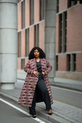ZOLA BURGUNDY DUSTER JACKET