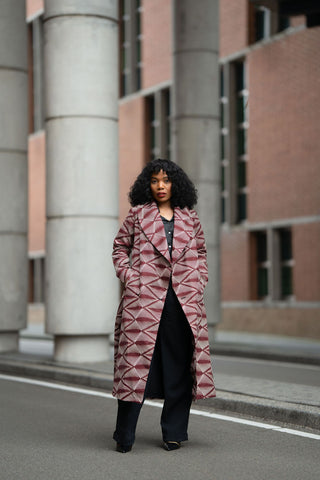 ZOLA BURGUNDY DUSTER JACKET