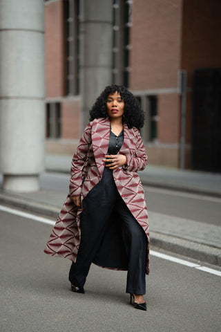 ZOLA BURGUNDY DUSTER JACKET