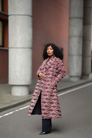 ZOLA BURGUNDY DUSTER JACKET