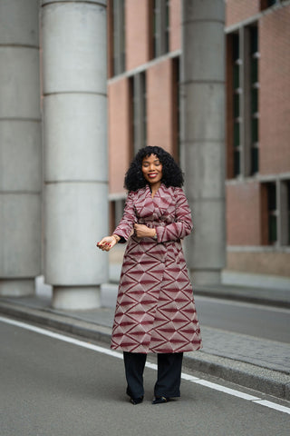 ZOLA BURGUNDY DUSTER JACKET