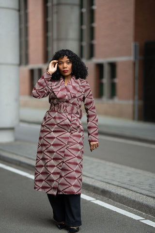 ZOLA BURGUNDY DUSTER JACKET