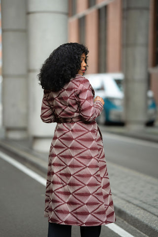 ZOLA BURGUNDY DUSTER JACKET