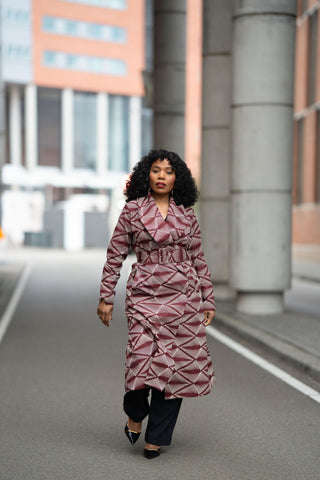 ZOLA BURGUNDY DUSTER JACKET