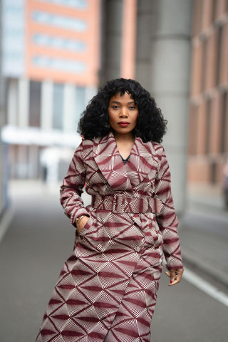 ZOLA BURGUNDY DUSTER JACKET