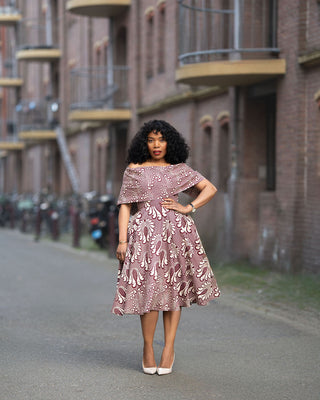 OYIN BURGUNDY MIDI DRESS