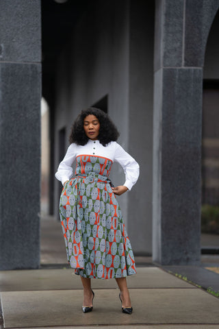 MARIE BLUE SHIRT DRESS