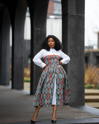 MARIE BLUE SHIRT DRESS