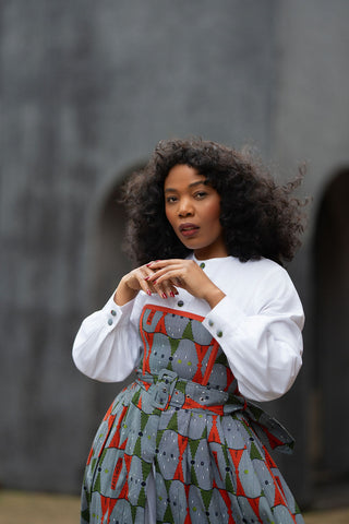 MARIE BLUE SHIRT DRESS