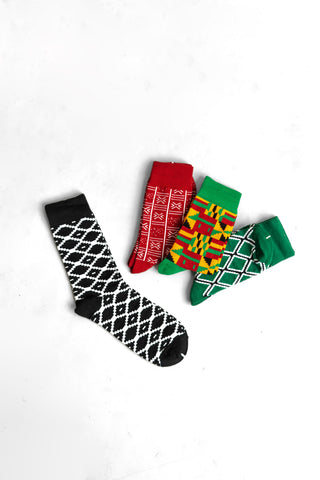 Mixed Print Set UK 4-8/EU 36-41 Socks