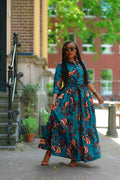 Nylah Blue and Orange Dress