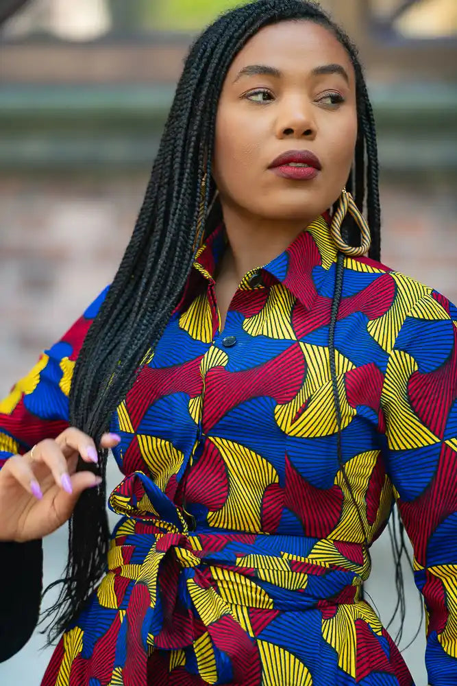 Collared Ankara Maxi dress