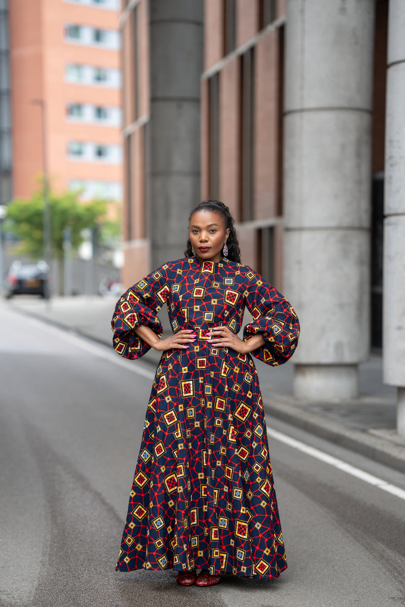 Alana Royal Mosaic Dress