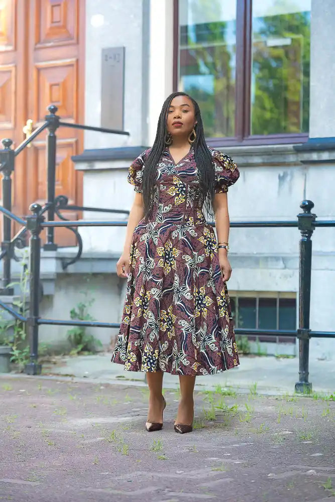 Handmade Ankara Midi dress for special occasions