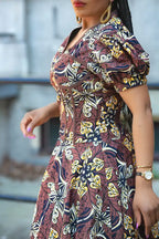Side angle of premium African print clothing