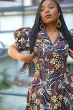 Flattering Fit of African print Dress
