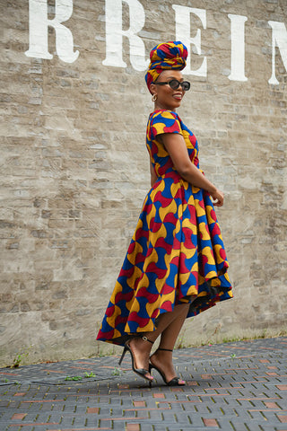 Antonia Multicoloured High Low Dress Dresses