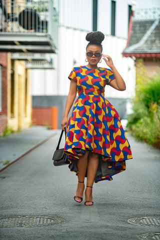 Antonia Multicoloured High Low Dress Dresses