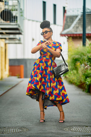 Antonia Multicoloured High Low Dress Dresses
