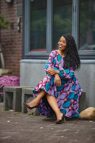 BISI BLUE AND PURPLE DRESS