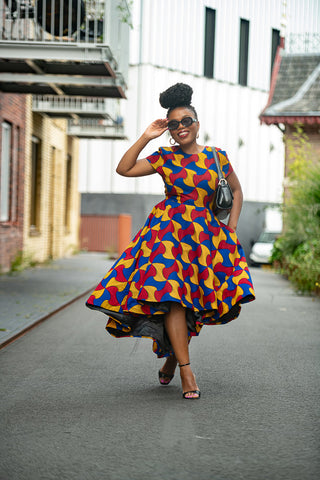 Antonia Multicoloured High Low Dress Dresses