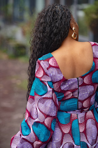 BISI BLUE AND PURPLE DRESS