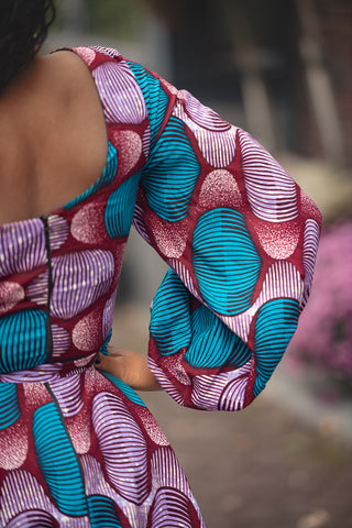 BISI BLUE AND PURPLE DRESS