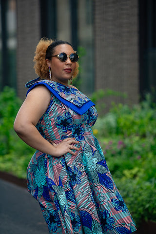 Dalia Blue Asymmetric Dress