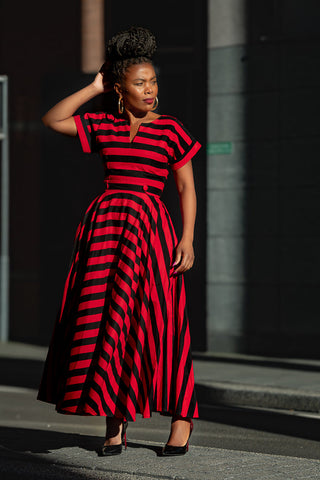 Peju Red And Black Dress