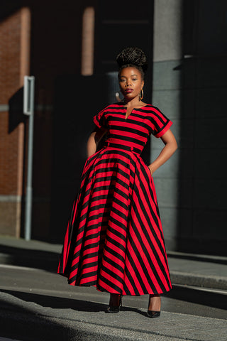 Peju Red And Black Dress