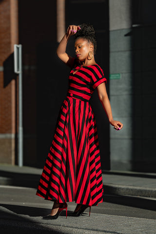 Peju Red And Black Dress