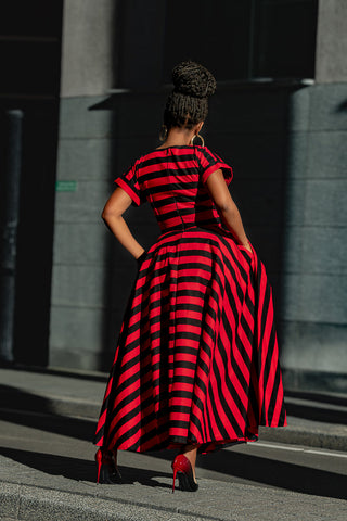 Peju Red And Black Dress