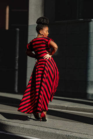 Peju Red And Black Dress