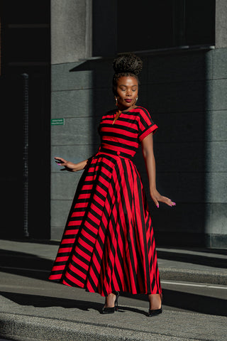 Peju Red And Black Dress