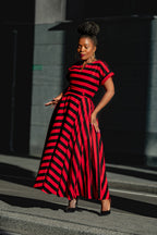 Peju Red And Black Dress