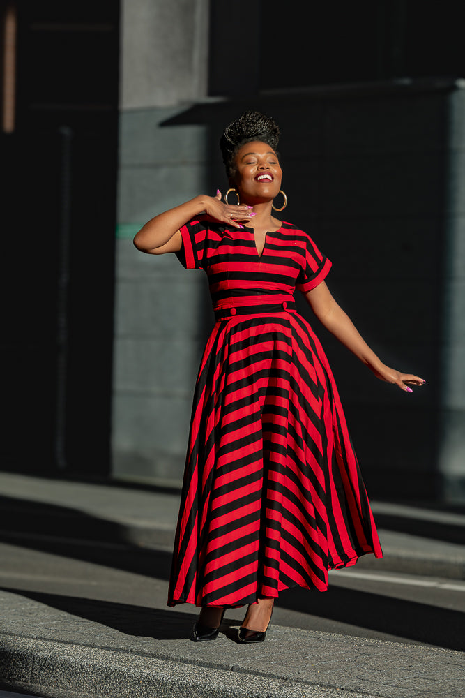 Peju Red And Black Dress