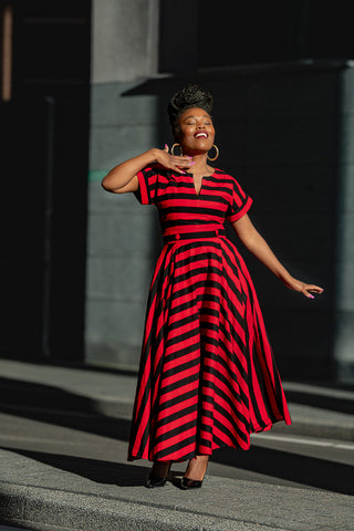 Peju Red And Black Dress