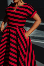 Peju Red And Black Dress