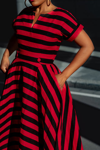 Peju Red And Black Dress