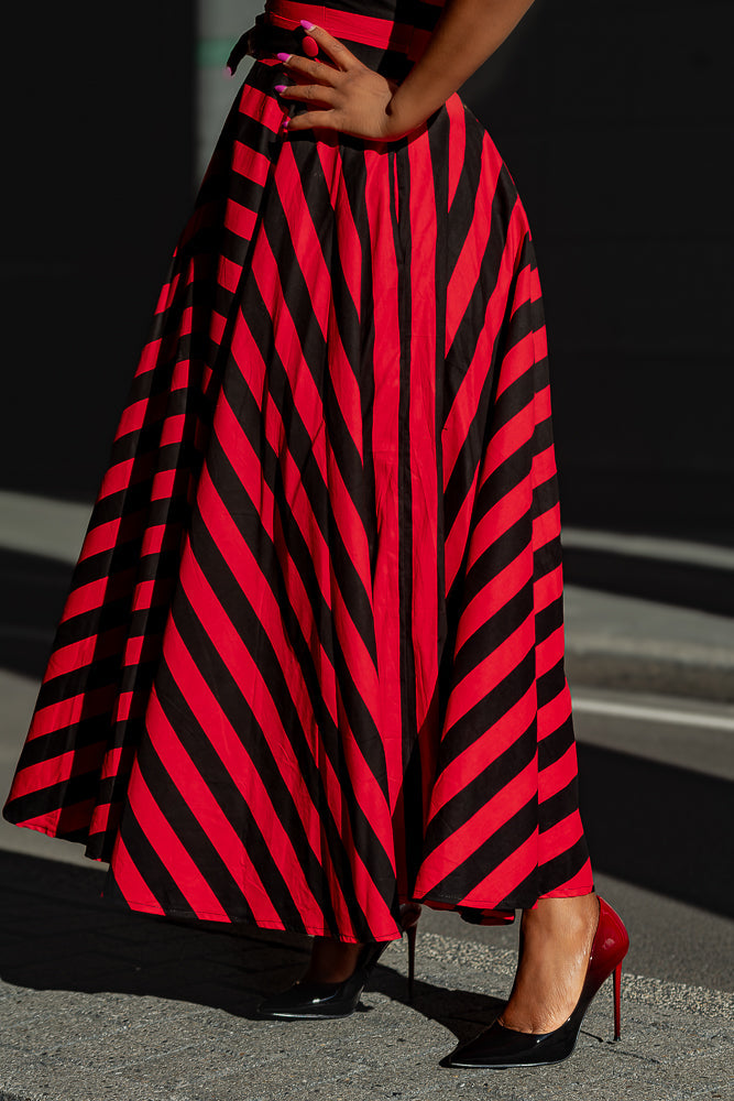 Peju Red And Black Dress