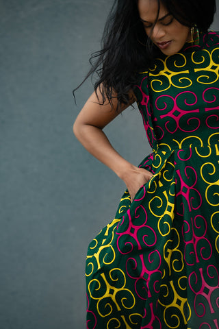 MASEGO MUTLICOLOUR MIDI DRESS Women’s Dress
