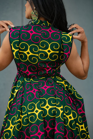 MASEGO MUTLICOLOUR MIDI DRESS Women’s Dress