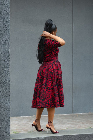 OLUCHI RED AND BLACK DRESS Dresses